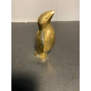 VINTAGE ~ Solid Brass Figural Penguin Statue/Figurine - Made in Korea
